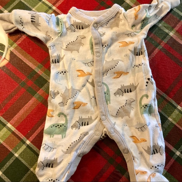 Child of Mine Boys Footed Pajamas Preemie 2 piece - Picture 3 of 11